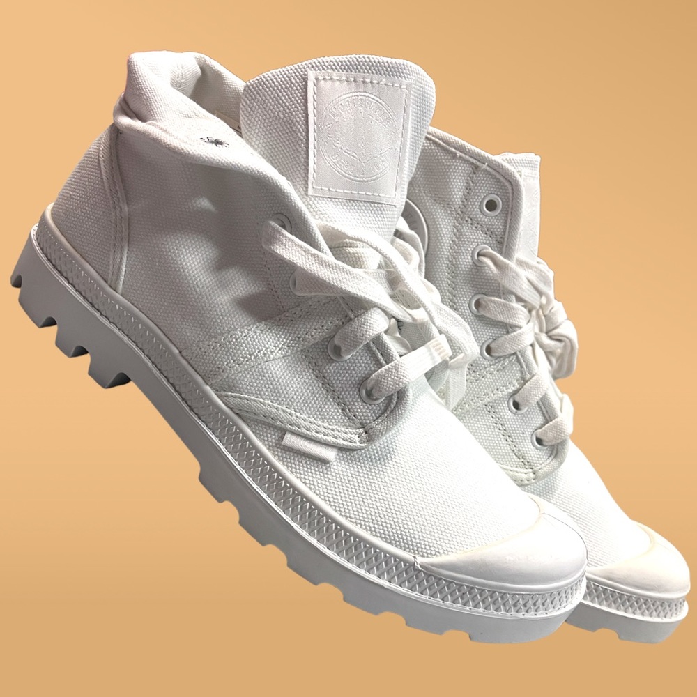 💥HP💥 NWOT Palladium PAMPA high top sneakers in white. Size men’s 8 👟 - Picture 4 of 14